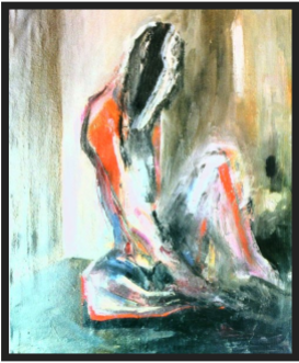 Sitzende, 座っている女性, 2002, Collage, Ernst-Ulrich Jacobi
