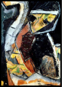 Frauenkopf, Figur, Collage, Ernst-Ulrich Jacobi