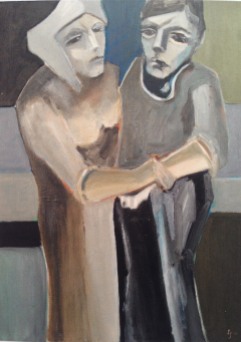 Altes Paar, 老婦人, 2010, Öl auf Leinwand, Ernst-Ulrich Jacobi
